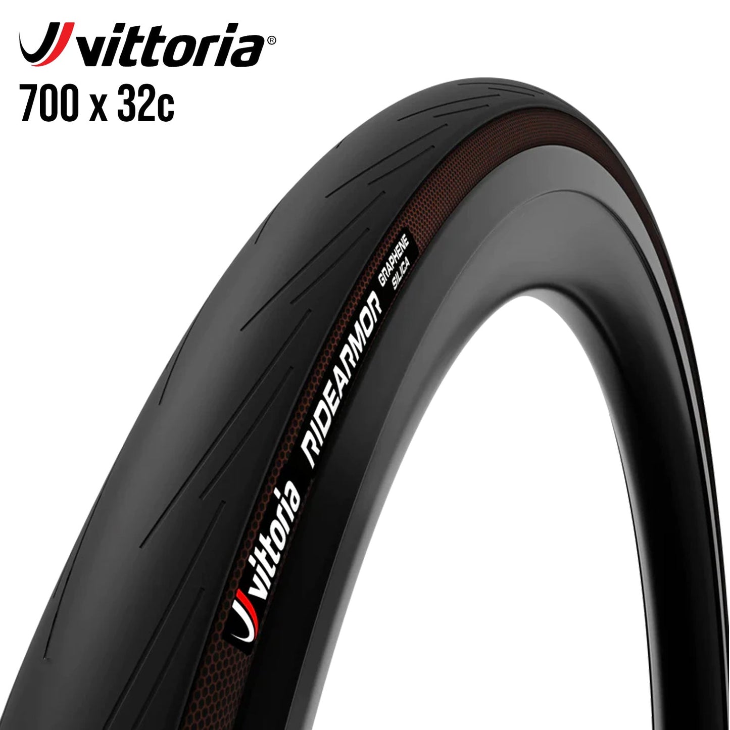 Vittoria RideArmor Tubeless-Ready Road Bike Durable Tire Graphene - Black