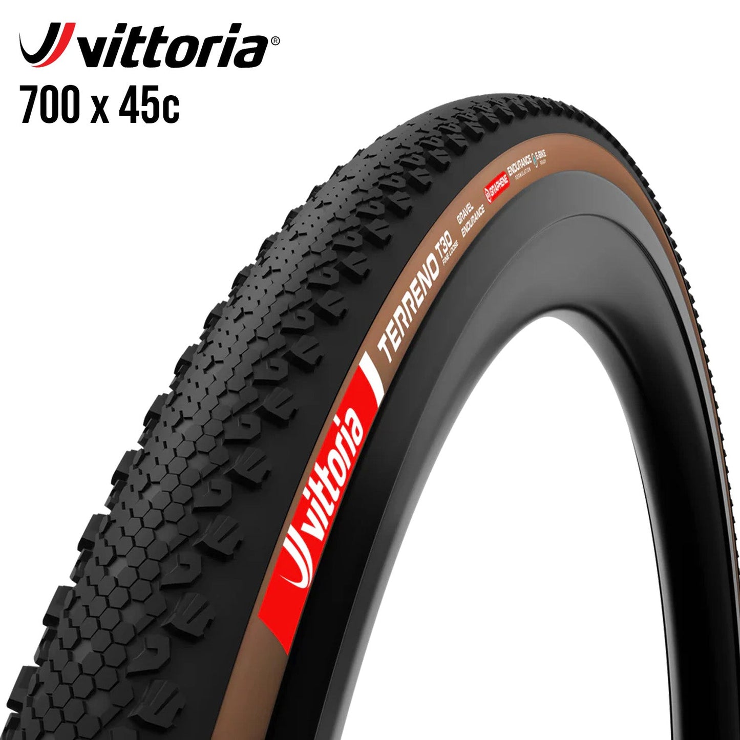 Vittoria Terreno T30 Fine Loose Gravel Endurance Tubeless-Ready Tire 700c - Tan