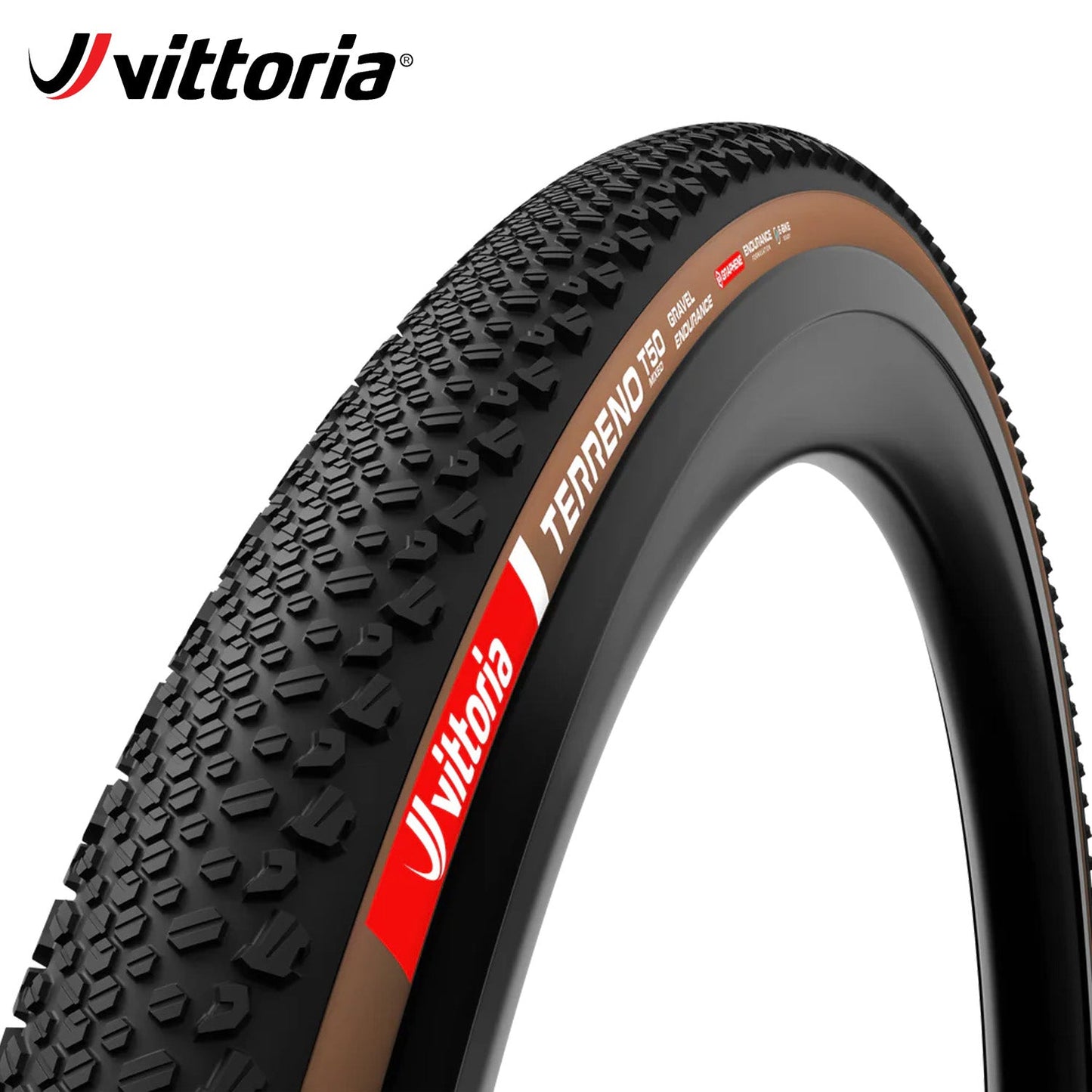 Vittoria Terreno T50 Mixed Gravel Endurance Tubeless-Ready Tire 700c - Tan Wall