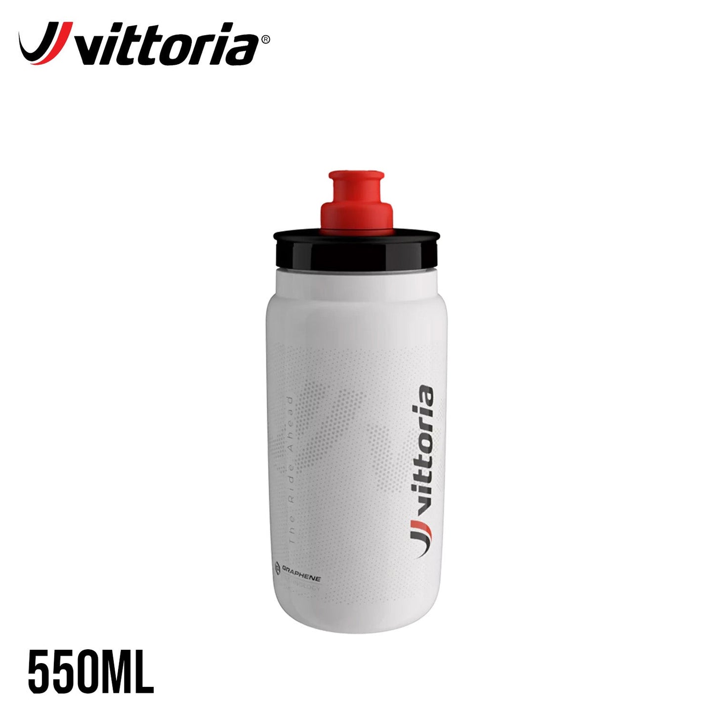 Vittoria Fly Bottle 550mL Bike Water Bottle - White