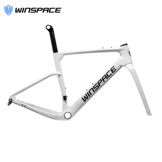 Winspace G3 Gravel Carbon Bike Frameset - Pearl White