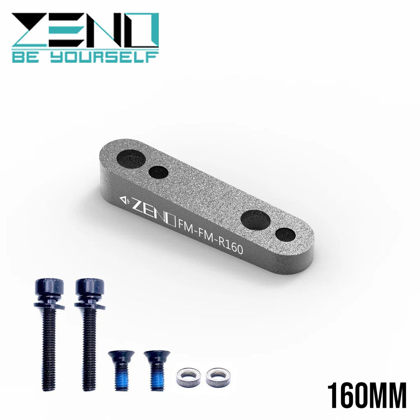 ZENO Cycle Parts Rotor Adaptor for FM Caliper to FM Mount Rear - Black