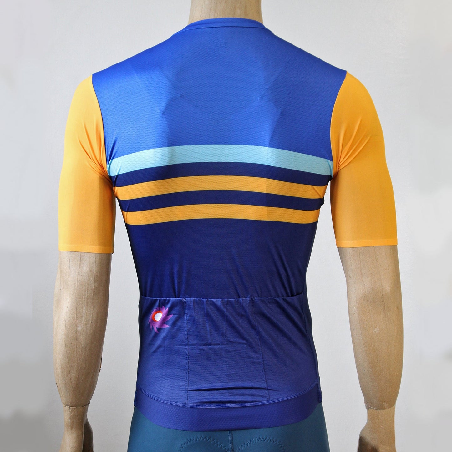 Cyclonus Streak Cycling Jersey - Blue/Dark Blue