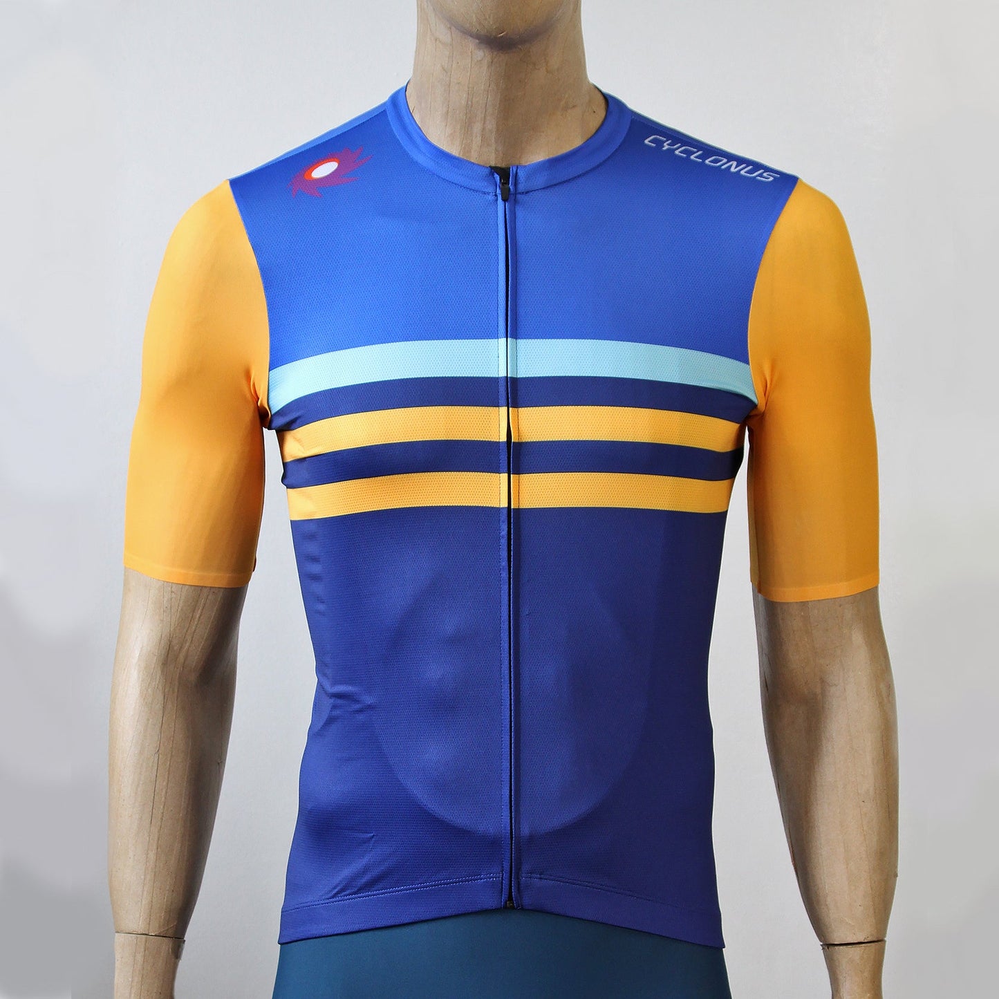 Cyclonus Streak Cycling Jersey - Blue/Dark Blue