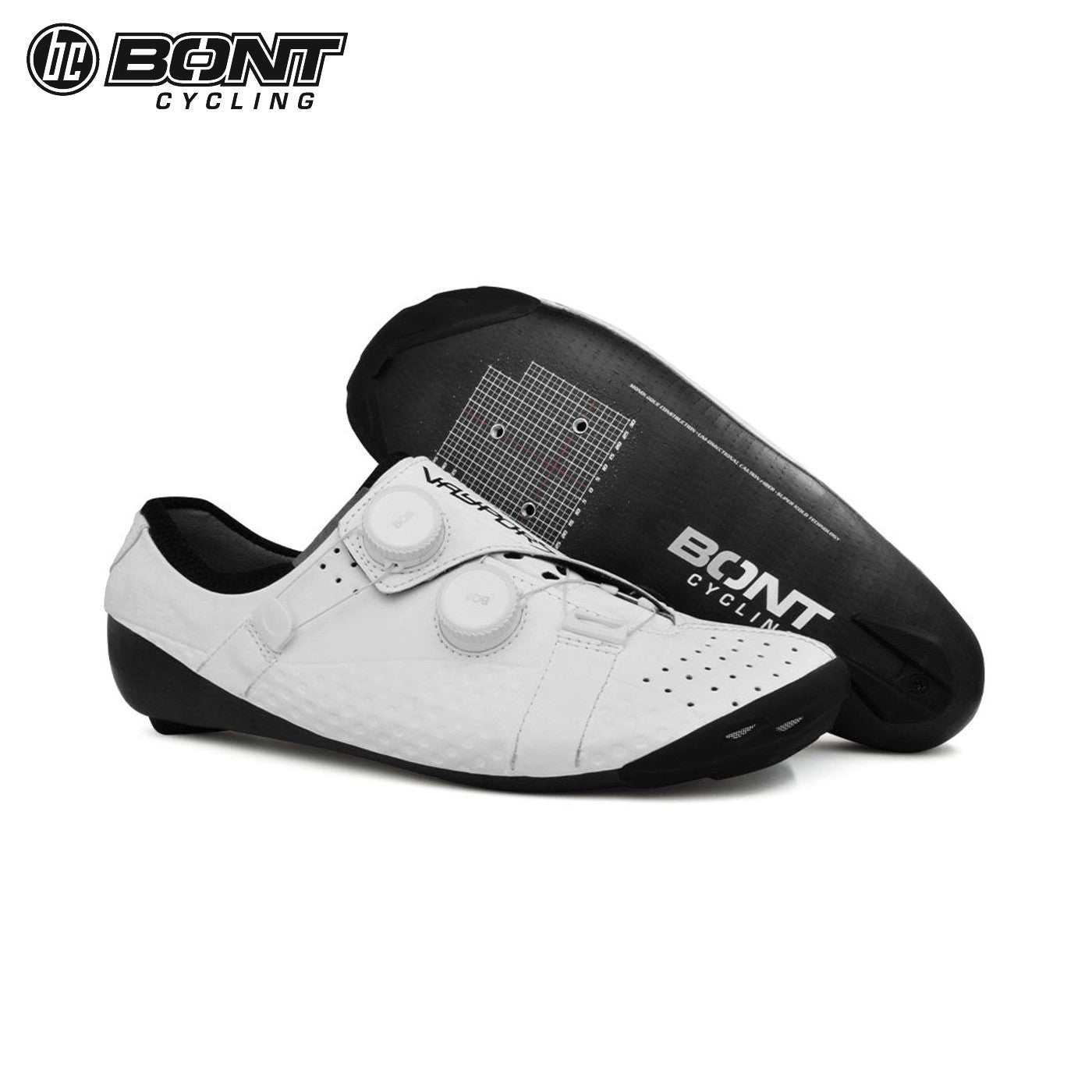 Bont Vaypor S LI2 Carbon Composite / BOA Cycling Shoes - White LI2