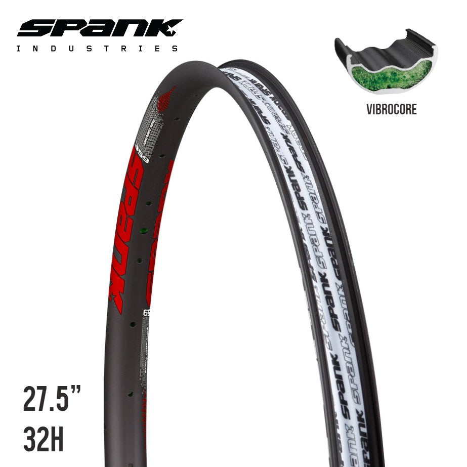 Spank 359 Vibrocore Bike Rim 27.5 - Black/Red