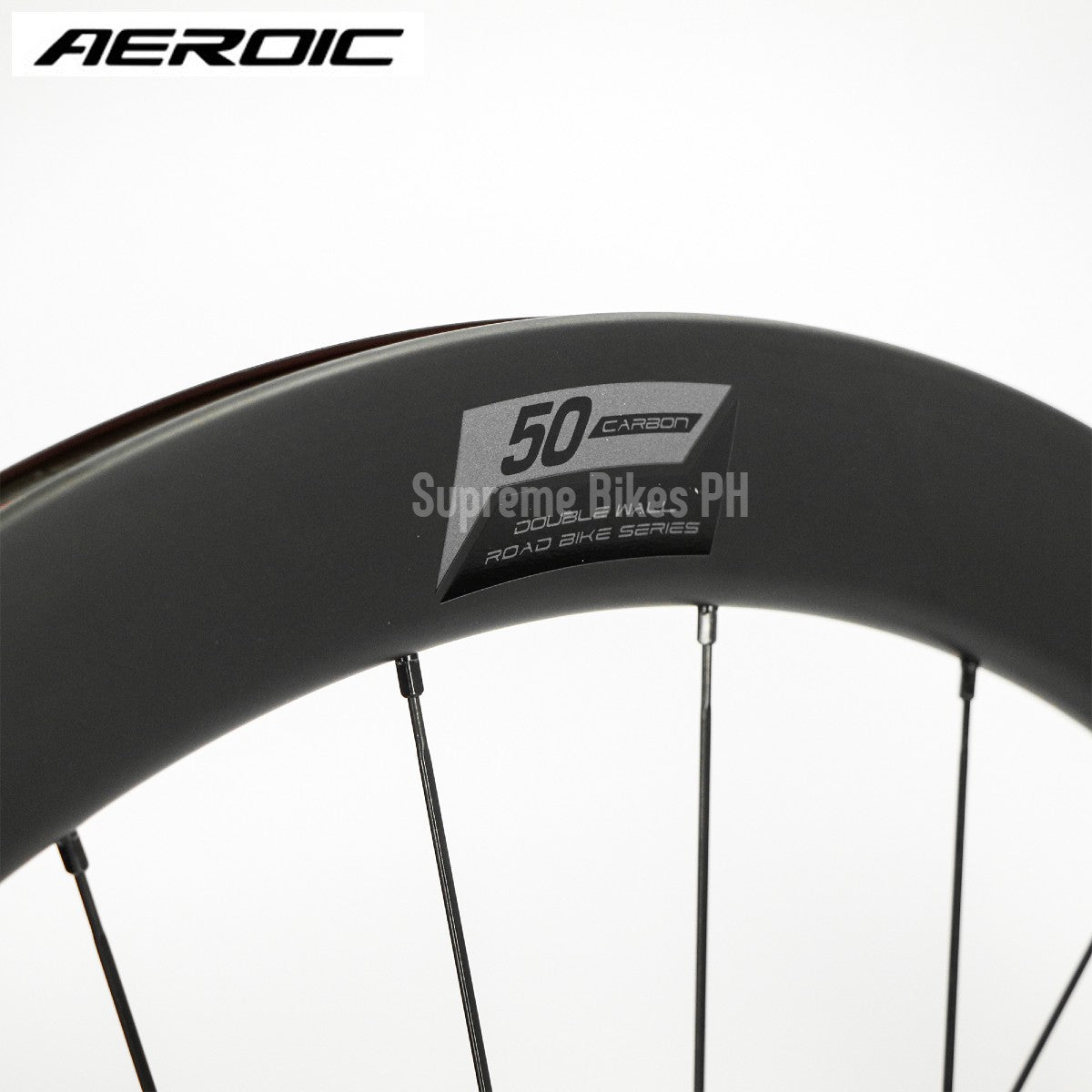 Aeroic Aero 50D Carbon Disc 700c Road Bike Wheelset HG Hub Pillar Spokes QR/TA