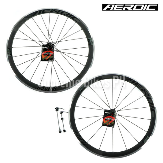 Aeroic Arrow 40 Caliper 700c Rim Brake Road Bike Wheelset HG Hub Pillar Aero Spokes Straightpull