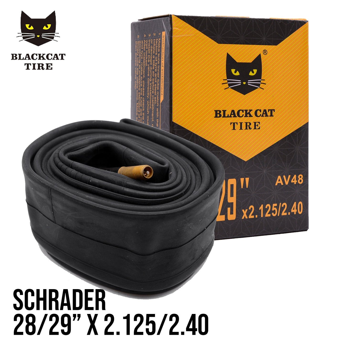 Black Cat Inner Tube 29x2.125-2.40 48mm Valve