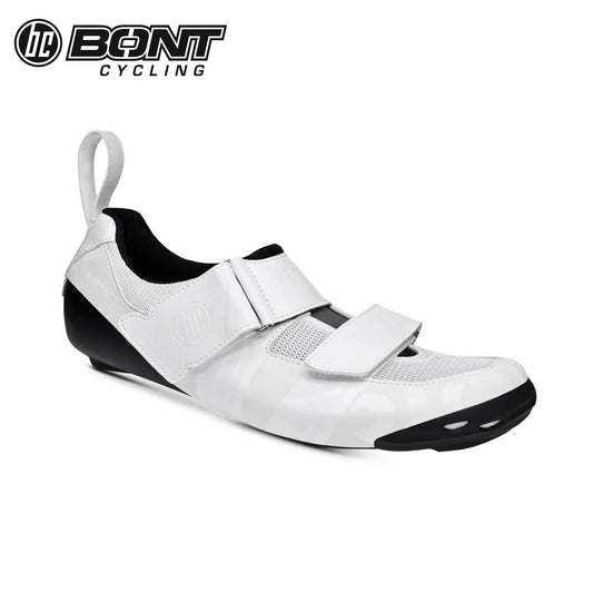 Bont Riot TR+ Carbon Composite Triathlon Road Cycling Shoes - White