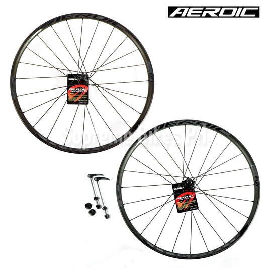 Aeroic Bronco 27.5 MTB / 650b Gravel Wheelset HG Hub Pillar Aero Spokes Straightpull QR/TA