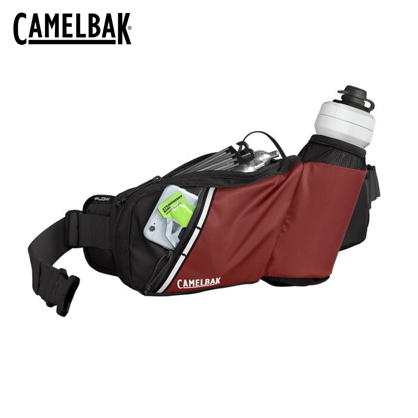 CamelBak Podium Flow Belt 21 21oz Hydration Belt - Fired Brick/Black