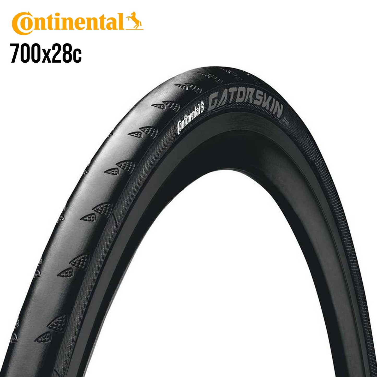 Continental Gatorskin Road / Urban / Fixie Bike Tire - Black Edition (All-Black)