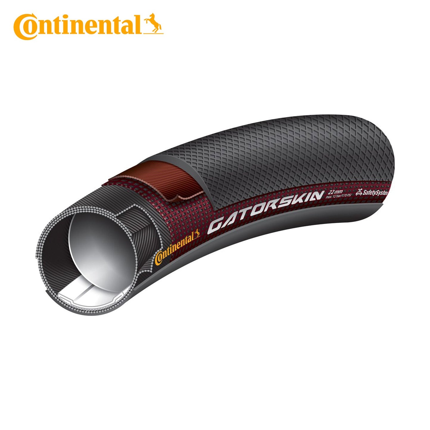 Continental Sprinter Gatorskin Tubular Road 28" Bike Tire - Black