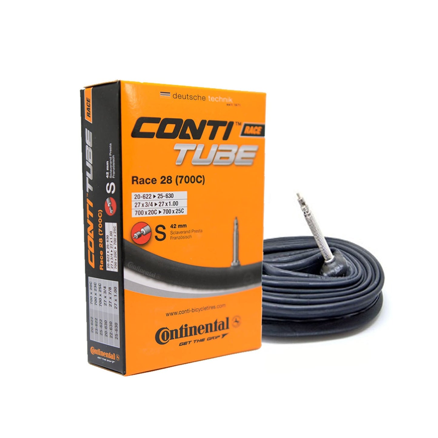 Continental Conti-Tube Race 28 Inner Tube for Road Bike 700c (20-25)