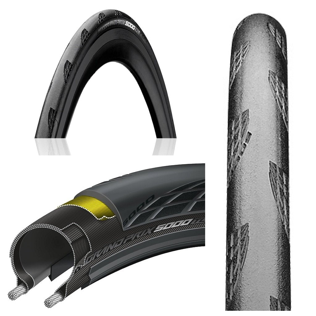 Continental Grand Prix 5000 Tubeless (GP5000 TL) Road Bike Tire 650 - Black