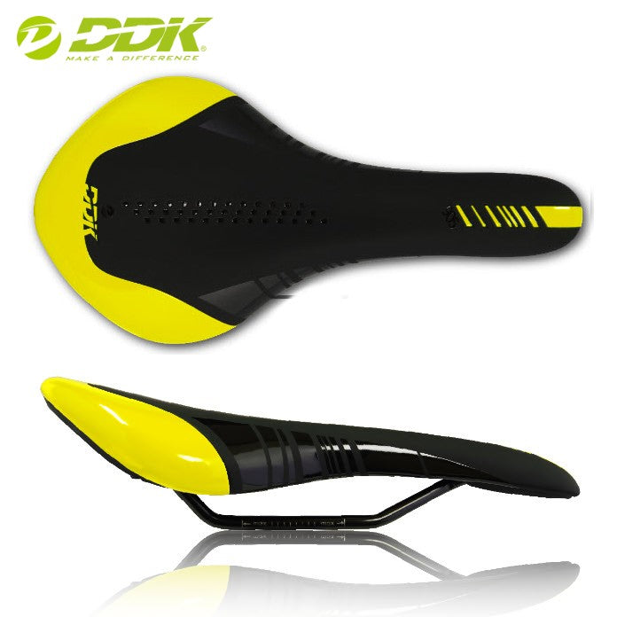 DDK 905 Race Saddle D9019 138mm x 283mm 297g - Black / Yellow