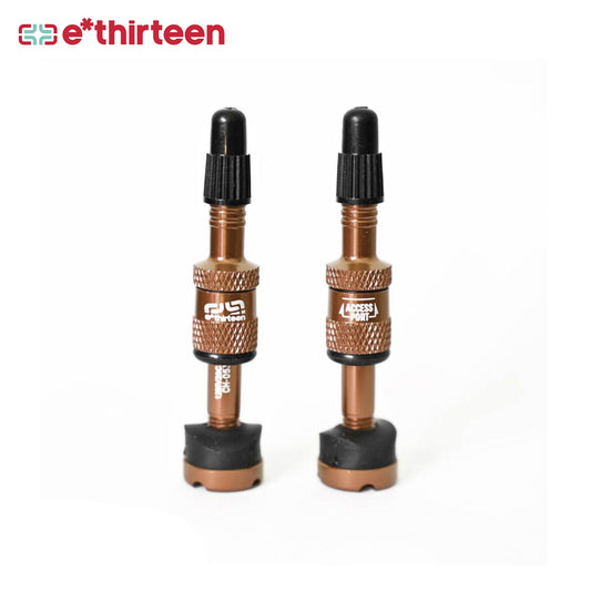 E*thriteen Tubeless Valve Quick Fill Blk (23-31mm Rim) - Bronze