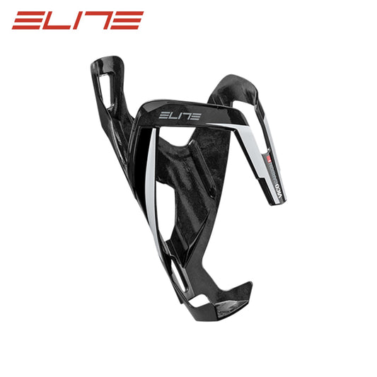 Elite Vico Carbon Bottle Cage - Glossy Black/White Graphics