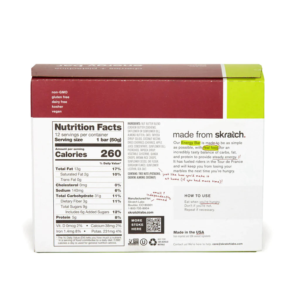 Skratch Labs Energy Bar Sports Fuel