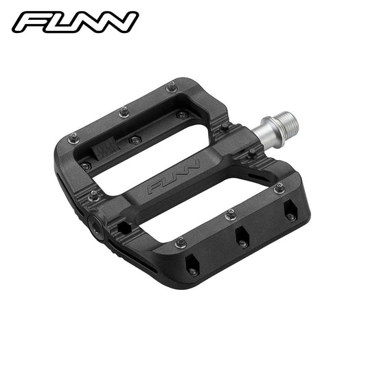 Funn Black Magic Plastic MTB Pedal - Black w/ Black Pins