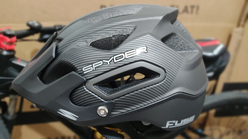 Spyder FUSE All-Mountain / Trail MTB Helmet - Black / Stripe