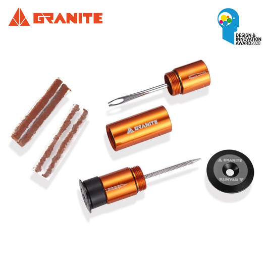 Granite Stash Tubeless Flat Tire Repair Kit - Orange