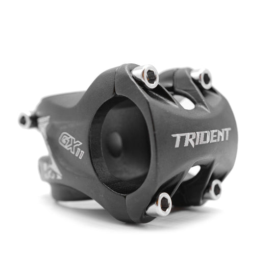 Trident Bike Stem GX11 35mm Short Length 31.8mm Clamp x 28.6mm - Matte Black