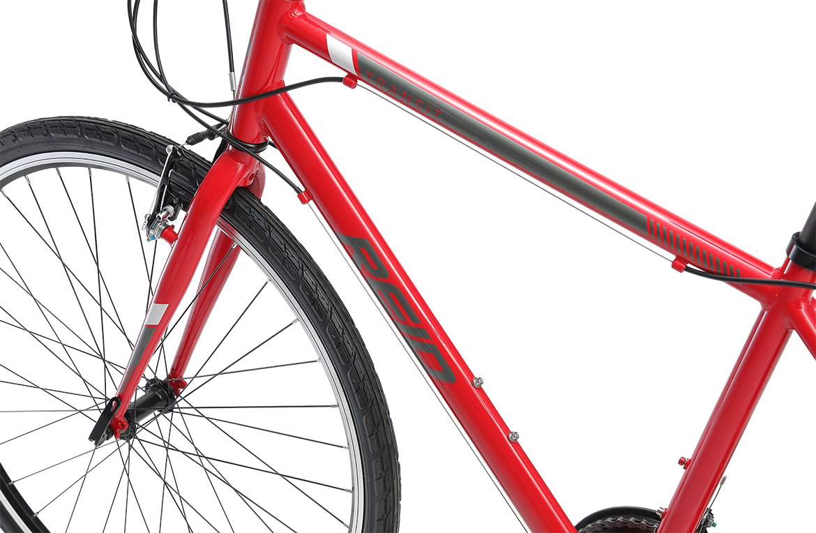 Reid Transit Commuter Hybrid Bike - Red