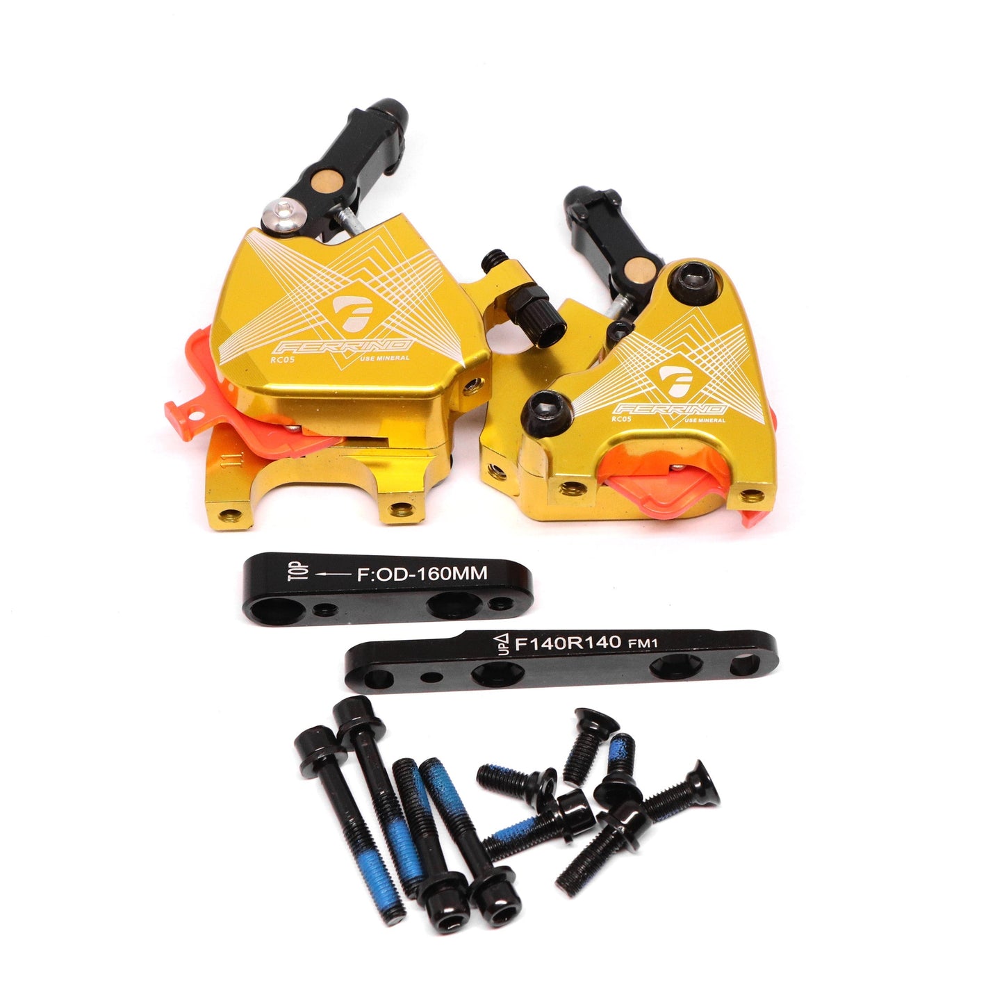 Ferrino Road Cable-Actuated Hydraulic Brakes (Caliper Only) - Gold