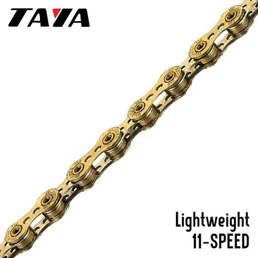 Taya ONZE-11 UL Bike Chain 11-Speed Lightweight 116 Links - Gold