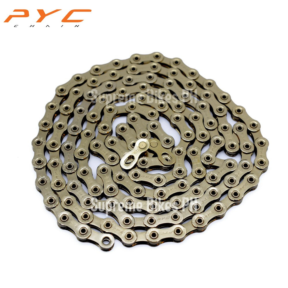 PYC P1201 12-Speed Light Chain 126 links Hollow Pins - Gold