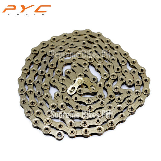 PYC P1201 12-Speed Light Chain 126 links Hollow Pins - Gold