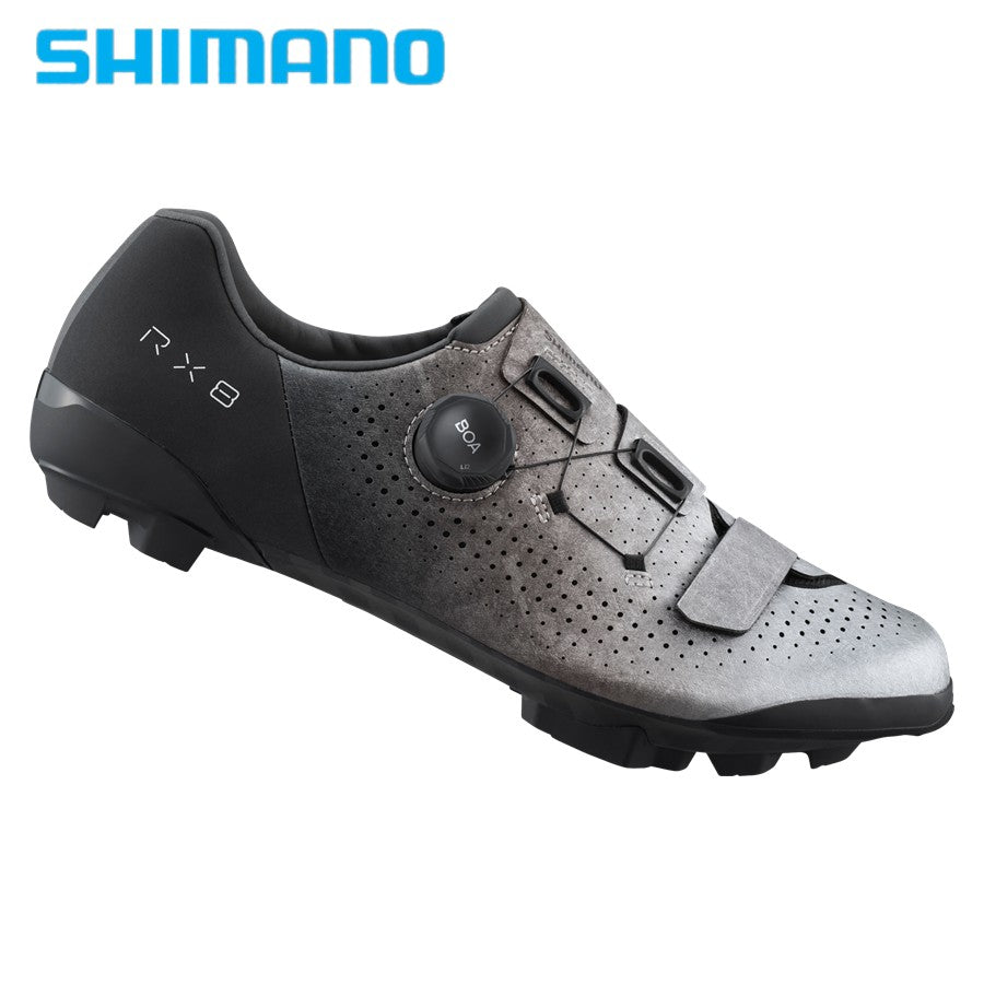 Shimano RX8 Gravel / MTB Carbon Composite Bike Shoes SPD BOA LI2 (SH-RX801) - Silver