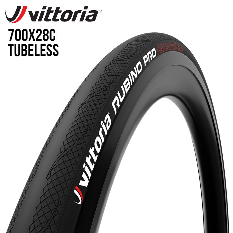 Vittoria Rubino Pro All-Rounder Road Bike Tire Graphene (Folding) - Full Black