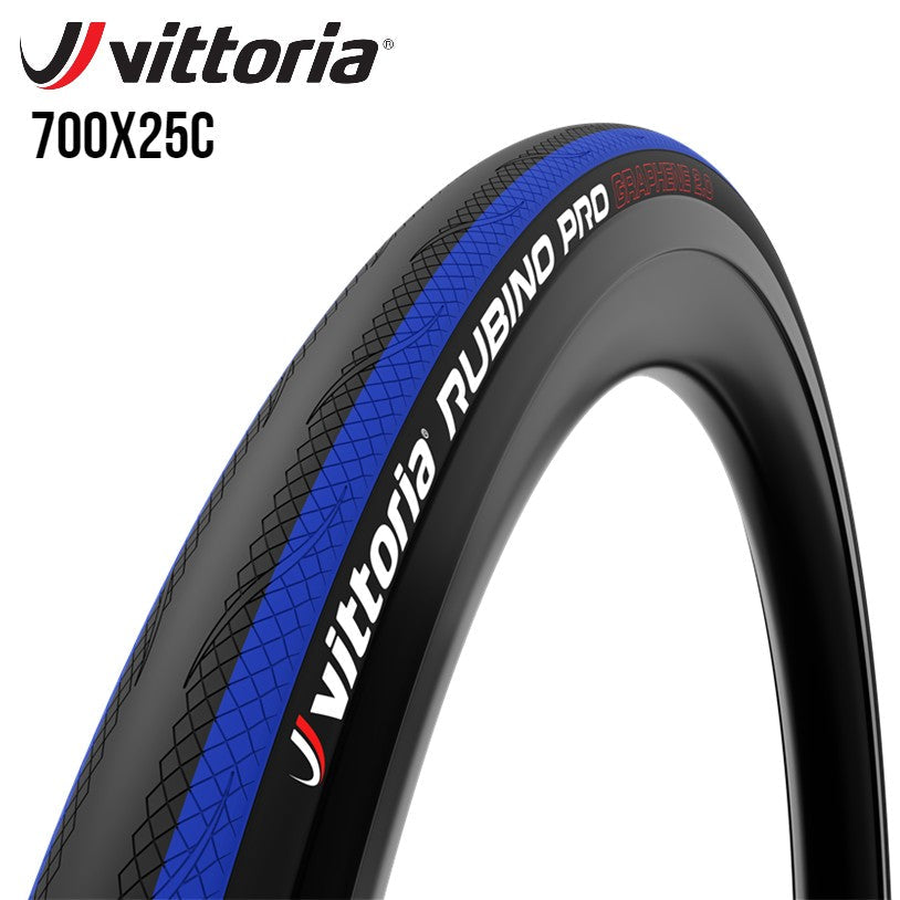 Vittoria Rubino Pro All-Rounder Road Bike Tire Graphene (Folding) - Blue