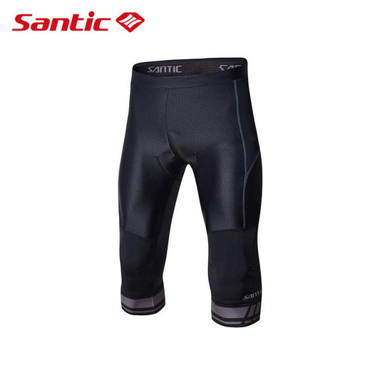 Santic Grayscale Men's Spring Summer 3/4 Cycling Tights - Black