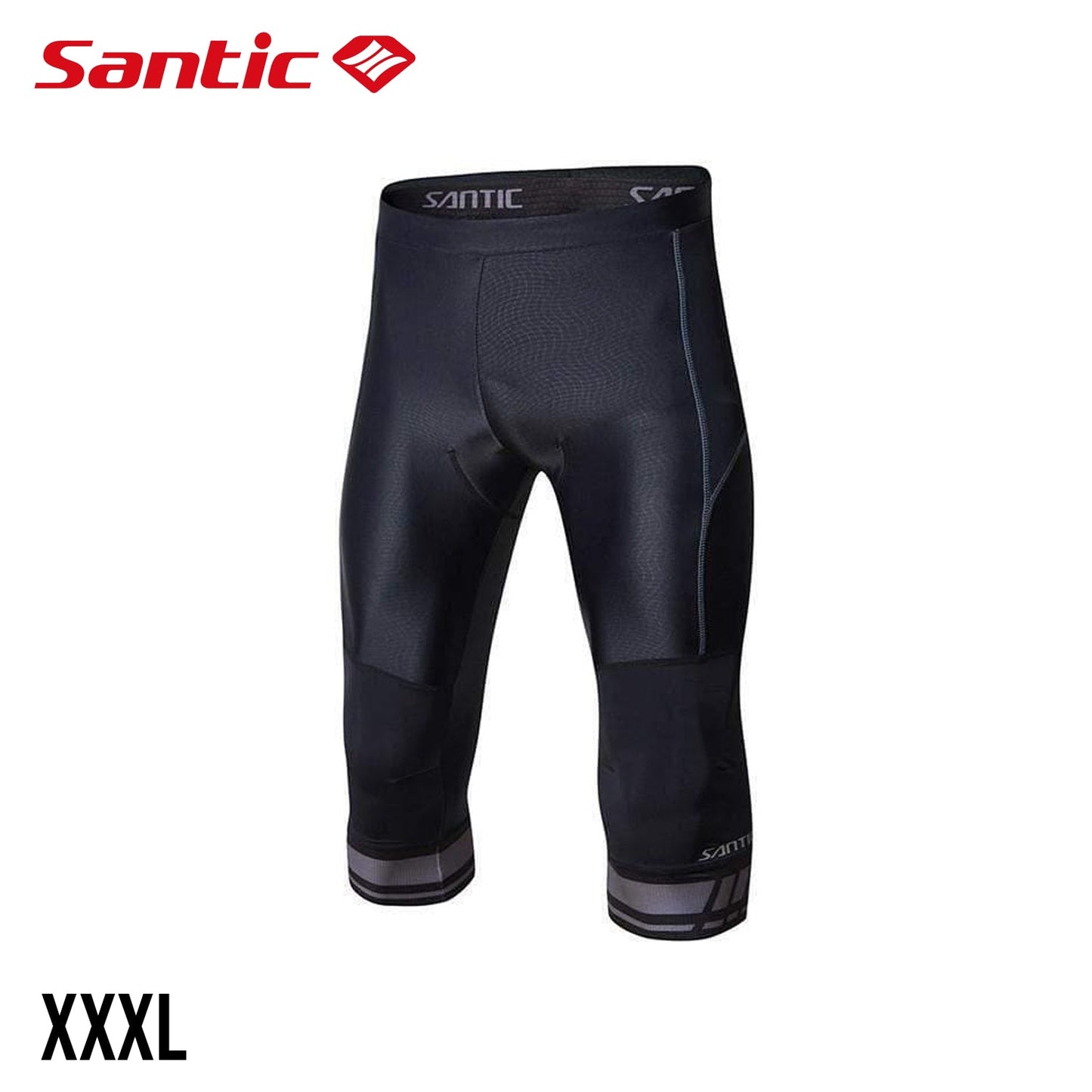 Santic Grayscale Men's Spring Summer 3/4 Cycling Tights - Black