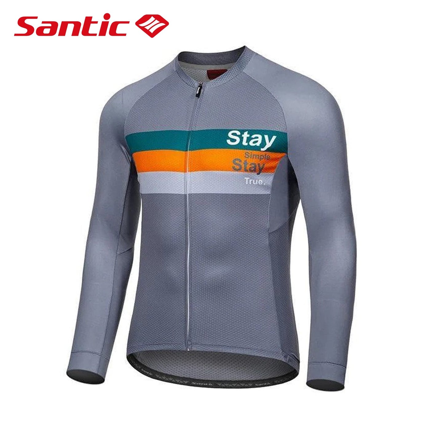 Santic Siyo Men's Long Sleeve Spring Summer Jersey - Gray