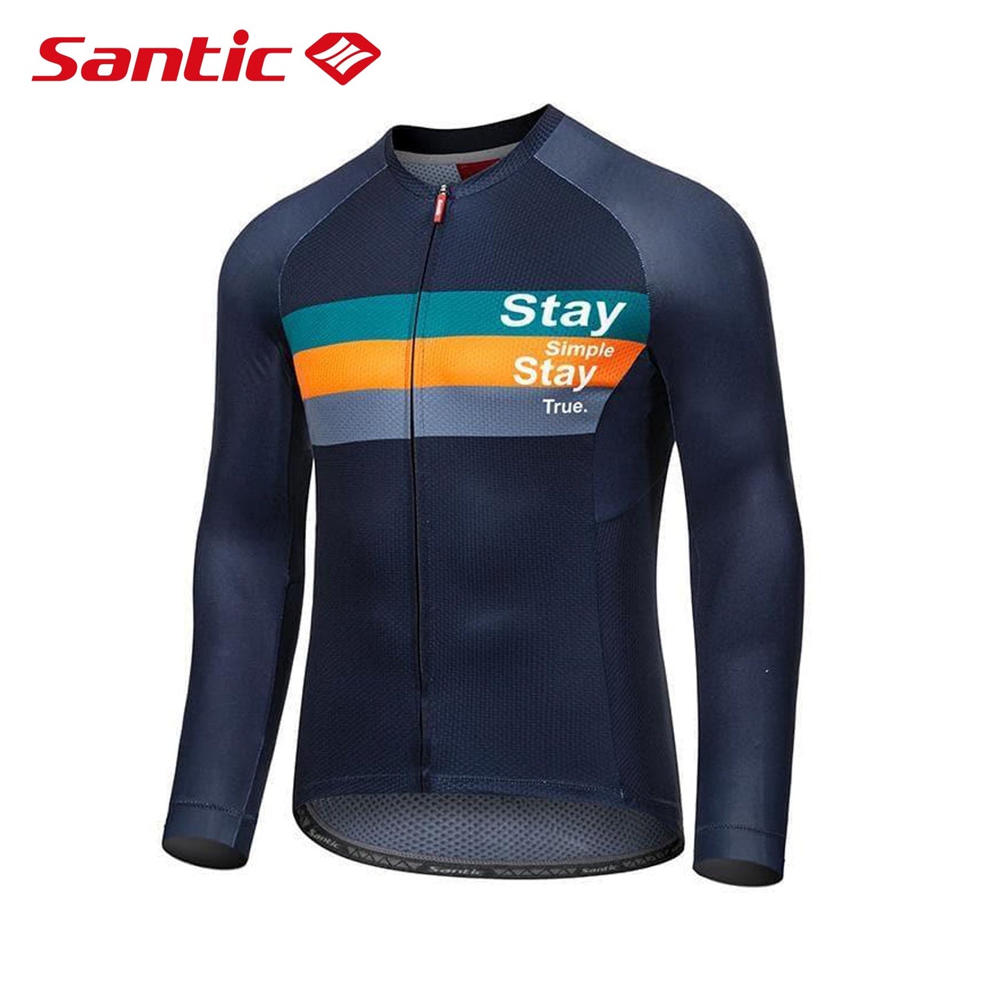 Santic Siyo Men's Long Sleeve Spring Summer Jersey - Navy