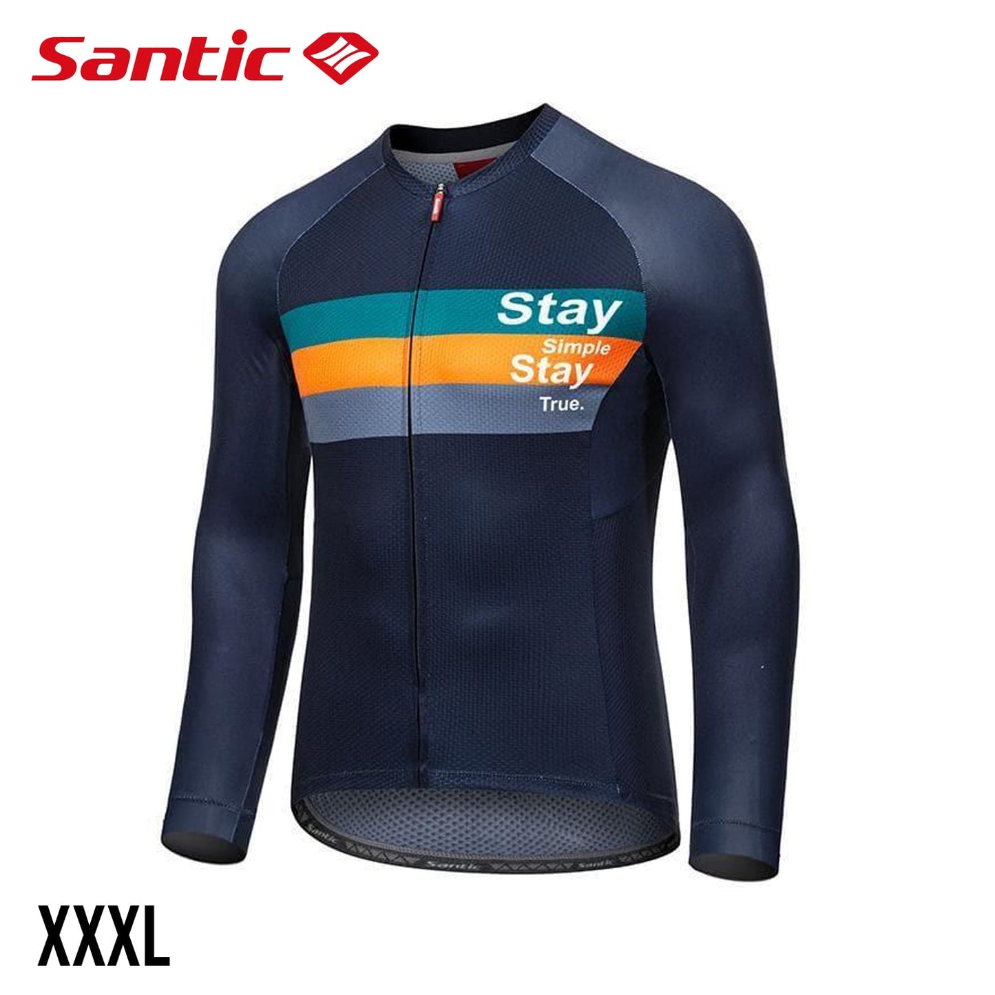 Santic Siyo Men's Long Sleeve Spring Summer Jersey - Navy