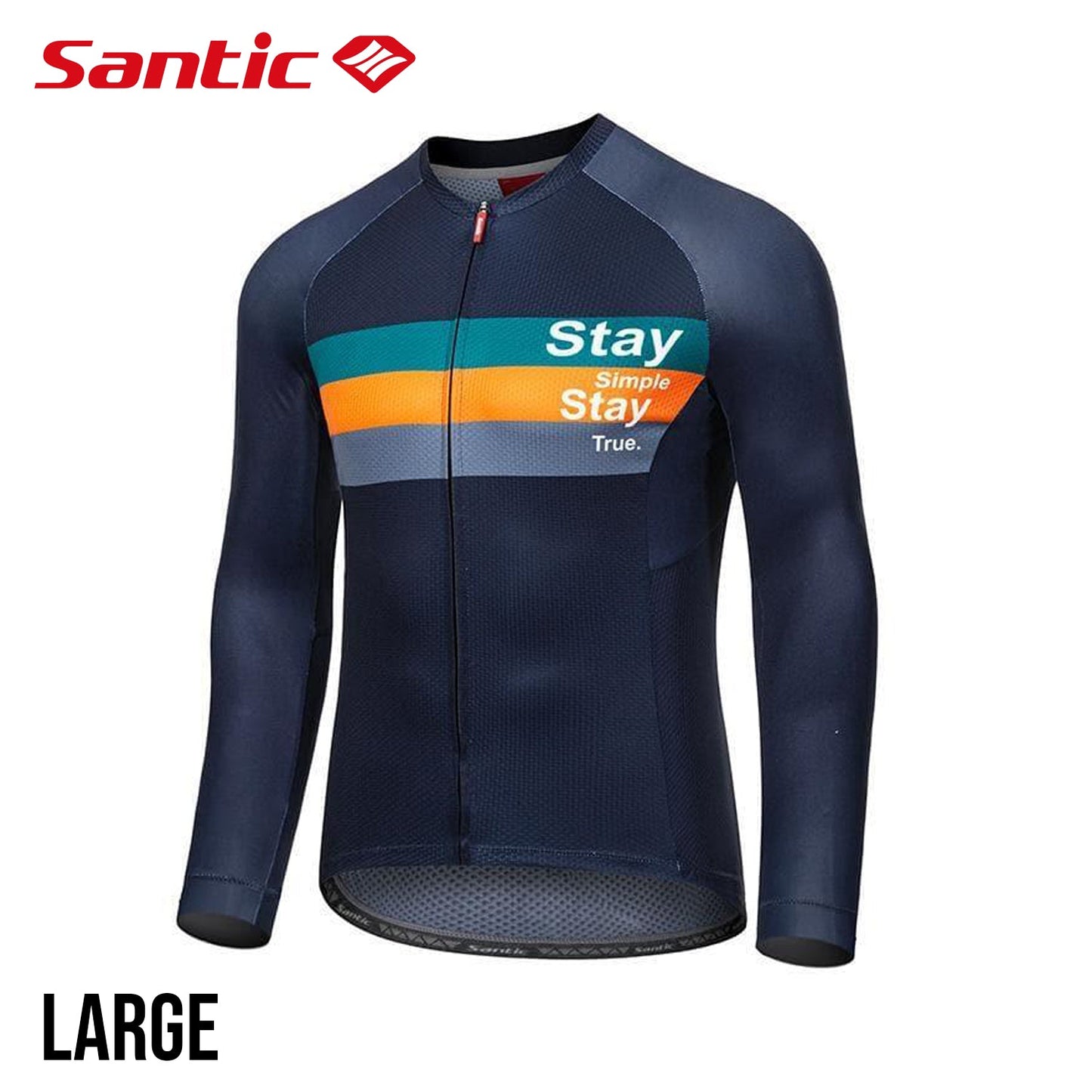 Santic Siyo Men's Long Sleeve Spring Summer Jersey - Navy