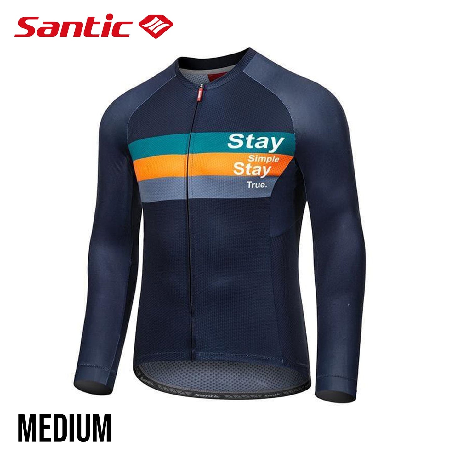 Santic Siyo Men's Long Sleeve Spring Summer Jersey - Navy