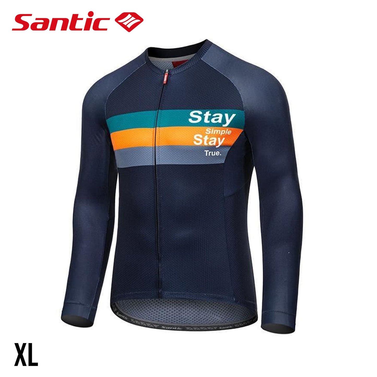 Santic Siyo Men's Long Sleeve Spring Summer Jersey - Navy