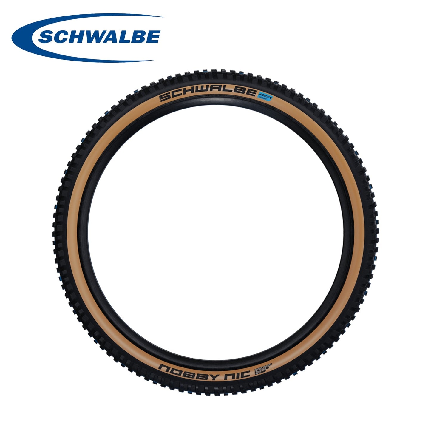 Schwalbe Nobby Nic 27.5 Mountain Bike Tires ADDIX Tubeless Evolution - Black (Bronze Wall)