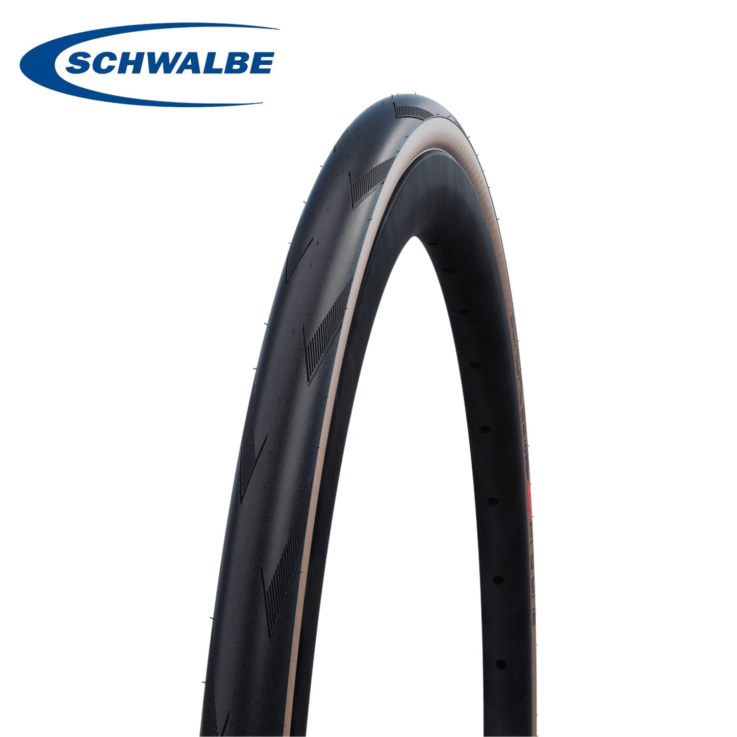 Schwalbe PRO ONE Evolution TLE Tubeless Road Bike Tire - Black/Beige