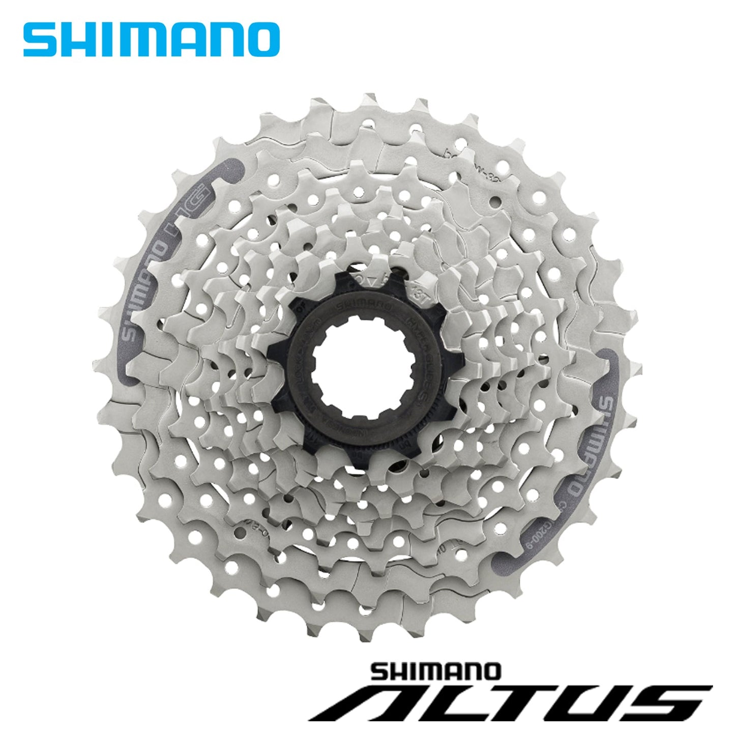 Shimano Altus M2000 CS-HG201-9 9-Speed - HYPERGLIDE - Silver - MTB Cassette Sprocket