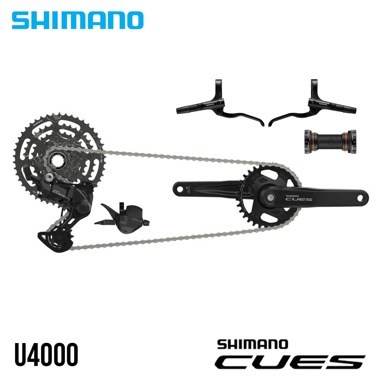 Shimano Cues U4000 1x9 9 Speed Groupset Supreme Bikes Verdana