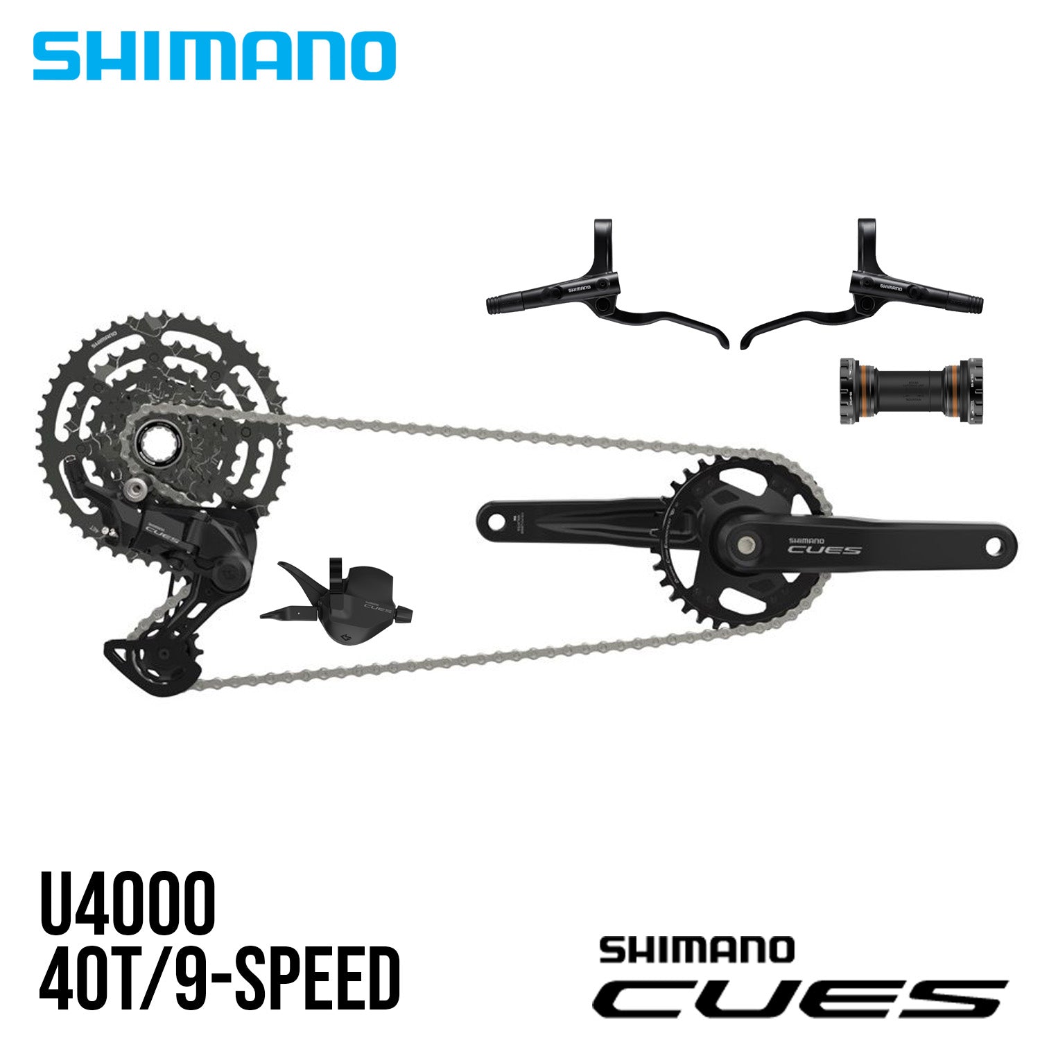 Shimano CUES 9s ドライブトレインセット