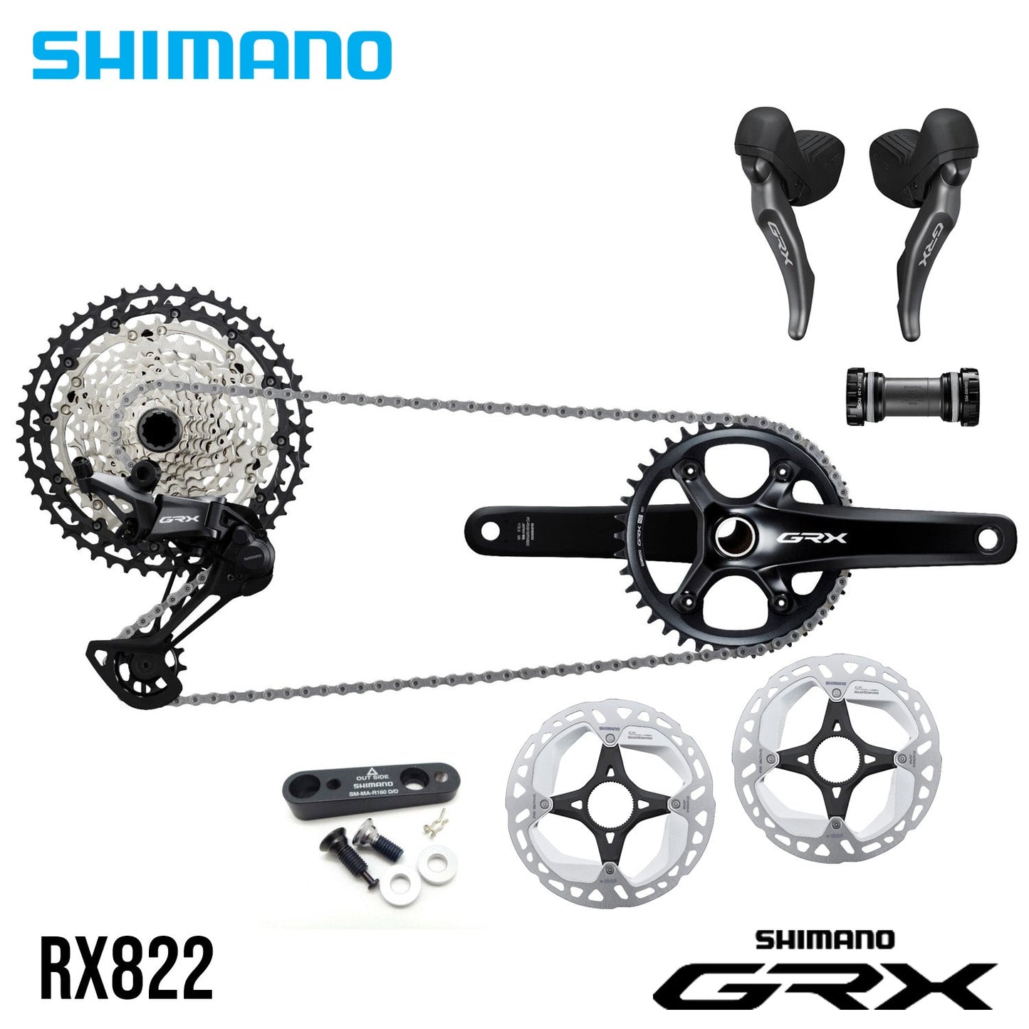 Shimano GRX RX822 1x12 12 Speed Groupset Supreme Bikes Verdana